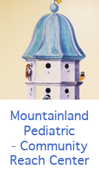 link to mountainland  pediatric Community reach center hand painted murals by boulder murals