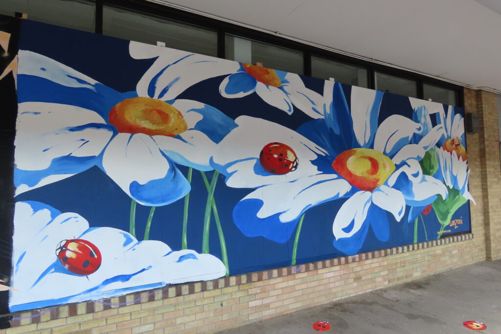 Daisy Mural on wall