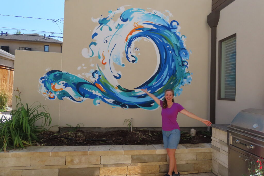 Enso Circle -Ocean Theme in Patio Courtyard